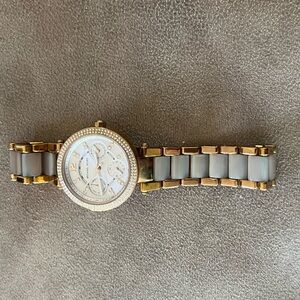 Michael Kors Gold and Gray Women's Watch